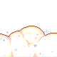 sparkly cream clouds
